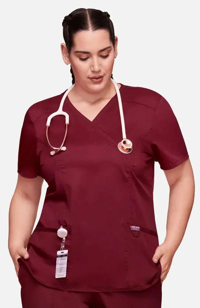 Cherokee Revolution Women's Mock Wrap Scrub Top WW610 Simply Scrubs Australia